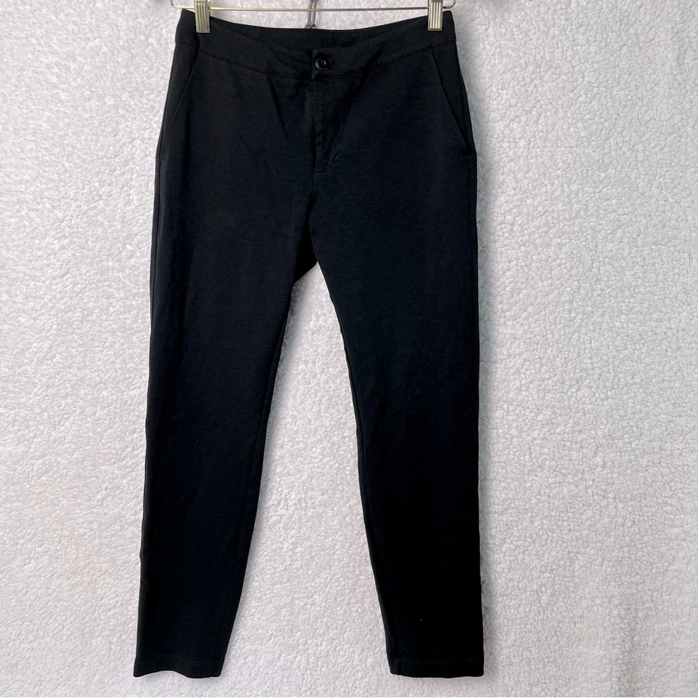 American Giant Ponte Pants Women’s 4 Black Slim Stretch Ankle Minimalist Legging